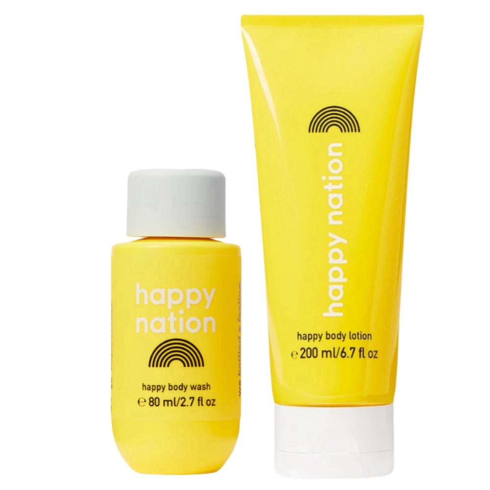 Happy Nation Travel Size Mini Body Wash And Lotion